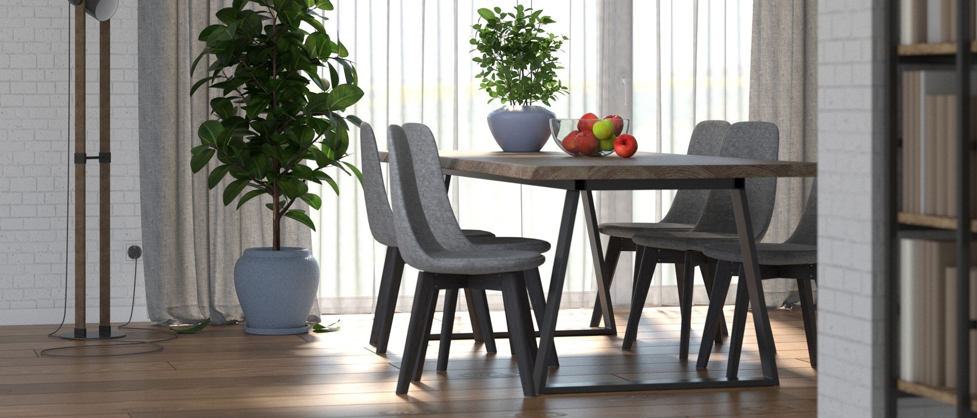 Kurs Projekt i wizualizacje apartamentu (SketchUp + Enscape)
